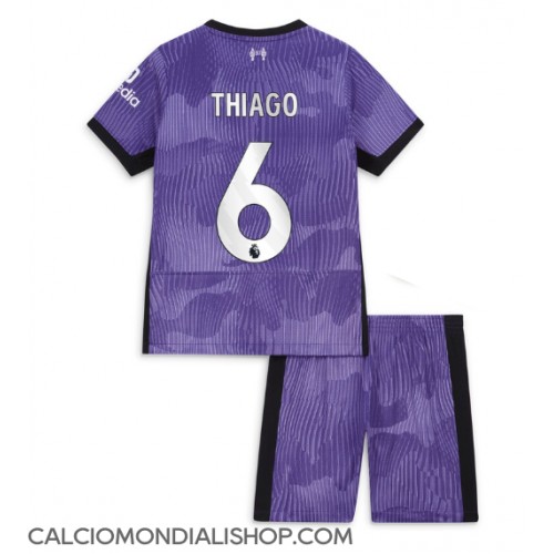 Maglie da calcio Liverpool Thiago Alcantara #6 Terza Maglia Bambino 2023-24 Manica Corta (+ Pantaloni corti)